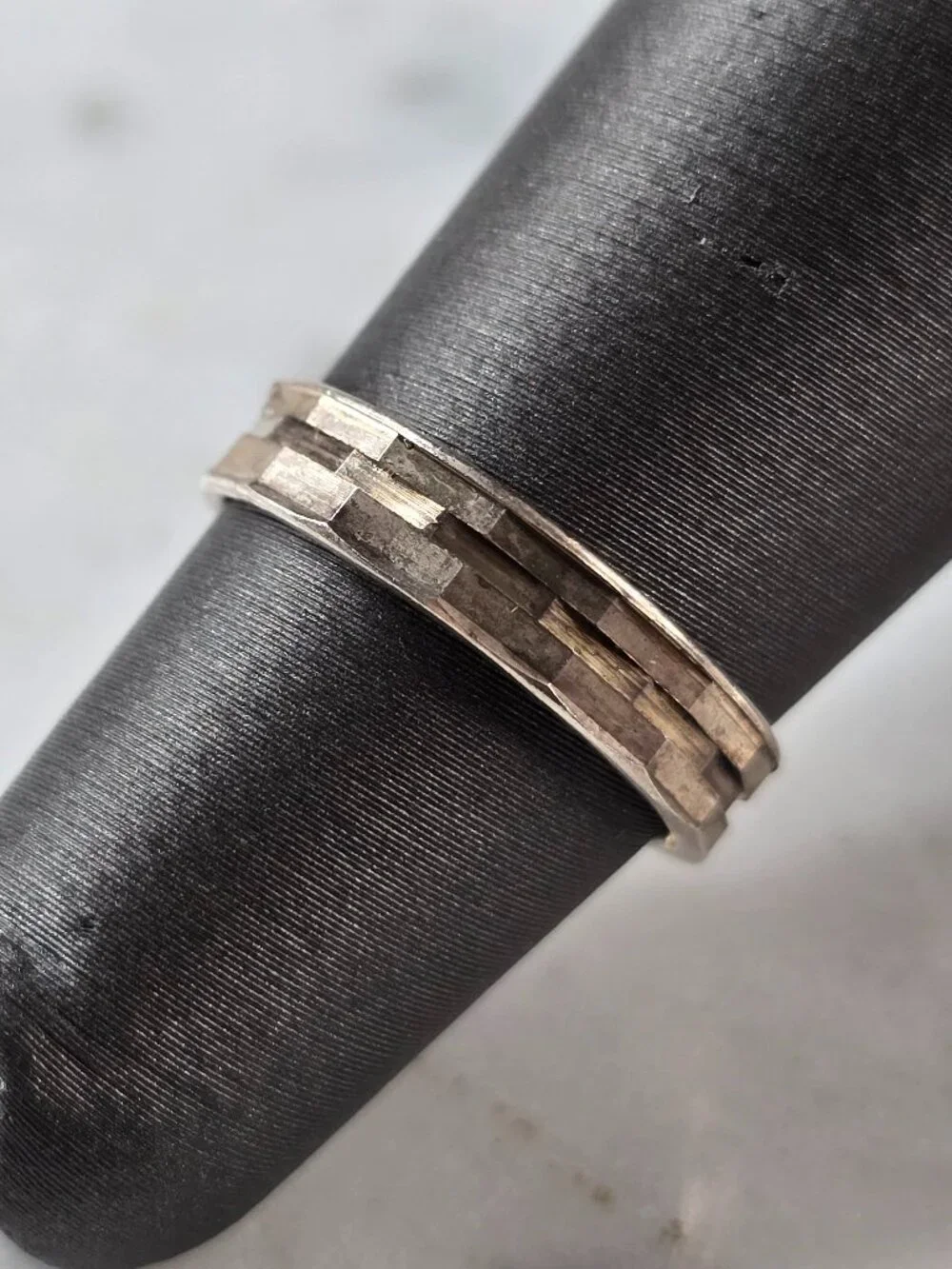 Womens Girls Vintage Estate Sterling Silver Modernist Ring 1.3g E4153